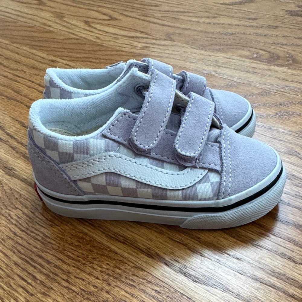 Vans Kids Lilac Checkerboard Sneakers
